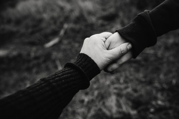 Photo by Kat Smith: https://www.pexels.com/photo/black-and-white-photo-of-holding-hands-735978/